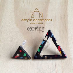 △triangle earring△multi_金属アレルギー対応 1枚目の画像