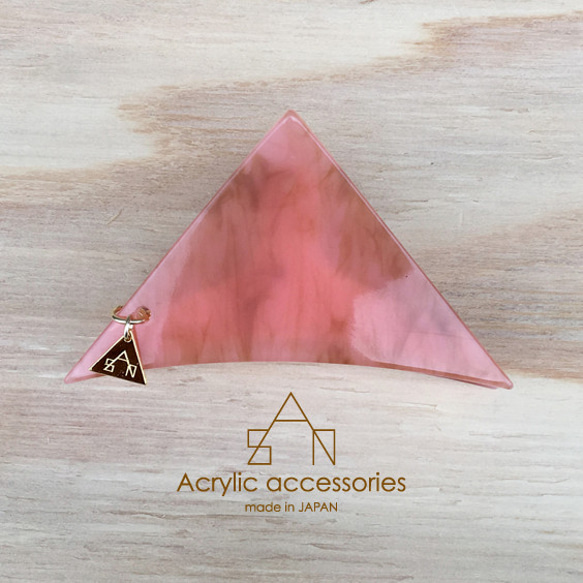 △サンカクヘアクリップ△ピンク_アクリルヘアクリップ その他ヘア  