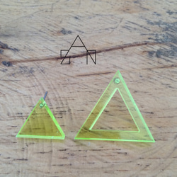 △triangle pierce△_トライアングルピアス_yellow 3枚目の画像