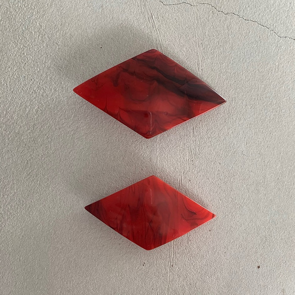 △rhombus barrette（S)  △red 3枚目の画像