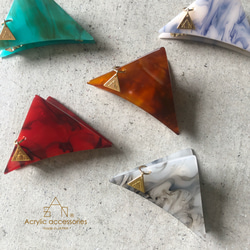 △Triangle hair clip 　small　△べっ甲 5枚目の画像