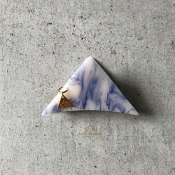 △triangle hair clip 　small　    △navy 1枚目の画像