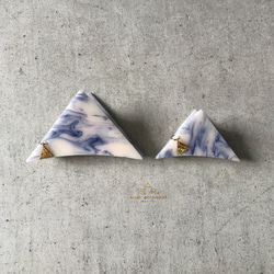 △triangle hair clip 　small　    △navy 2枚目の画像