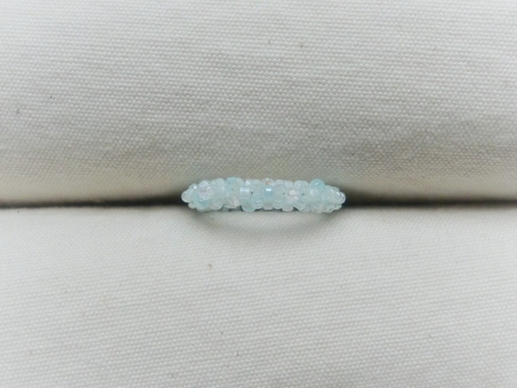 天藍色馬賽克 ♢ 玻璃環 第1張的照片