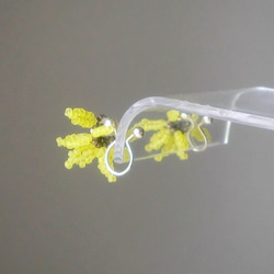 ガラスの花のイヤリング(ピアス)―向日葵 2枚目の画像