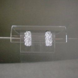 結晶+耳環（穿孔）（透明）螺絲彈簧 第1張的照片