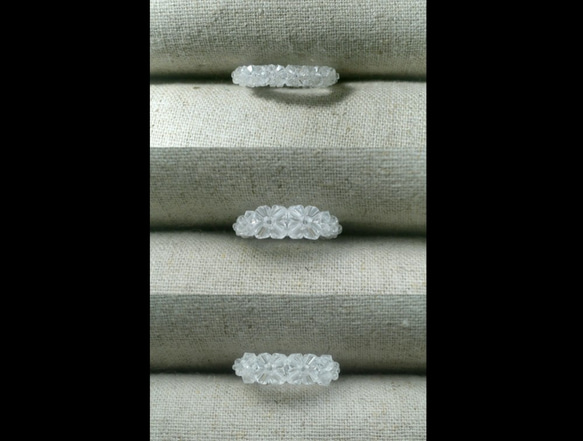 結晶+耳環（穿孔）（透明）螺絲彈簧 第8張的照片