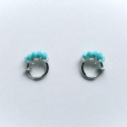 Crystallize + 耳環 (Pierce) [Turquoise] Screw spring 第3張的照片