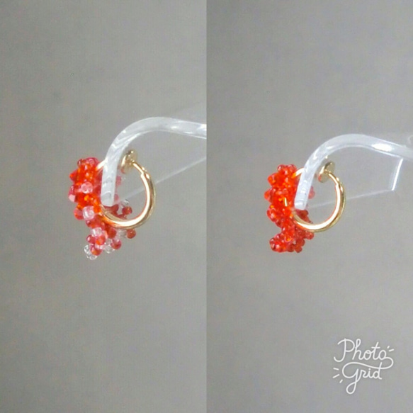 金魚耳環（紅/紅白）耳環 第3張的照片