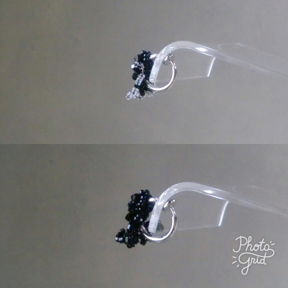 金魚耳環（黑/白）耳環 第3張的照片