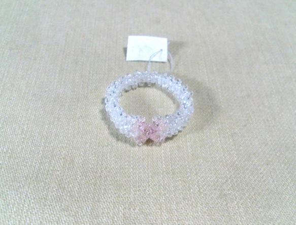 櫻花串珠戒指（sw3×4） 第7張的照片