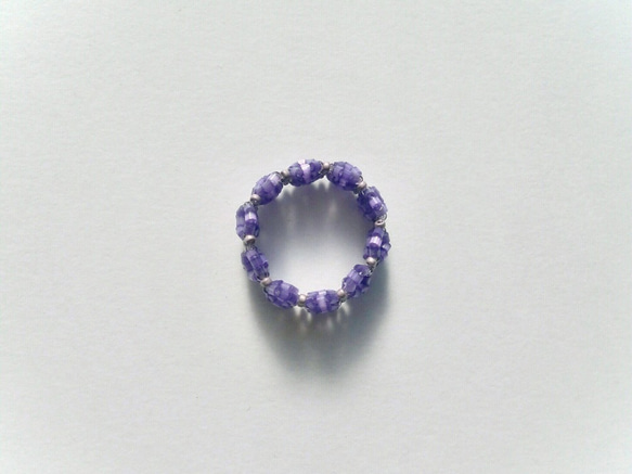 鏈紋戒指【深紫】 第3張的照片