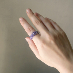 鏈紋戒指【深紫】 第4張的照片