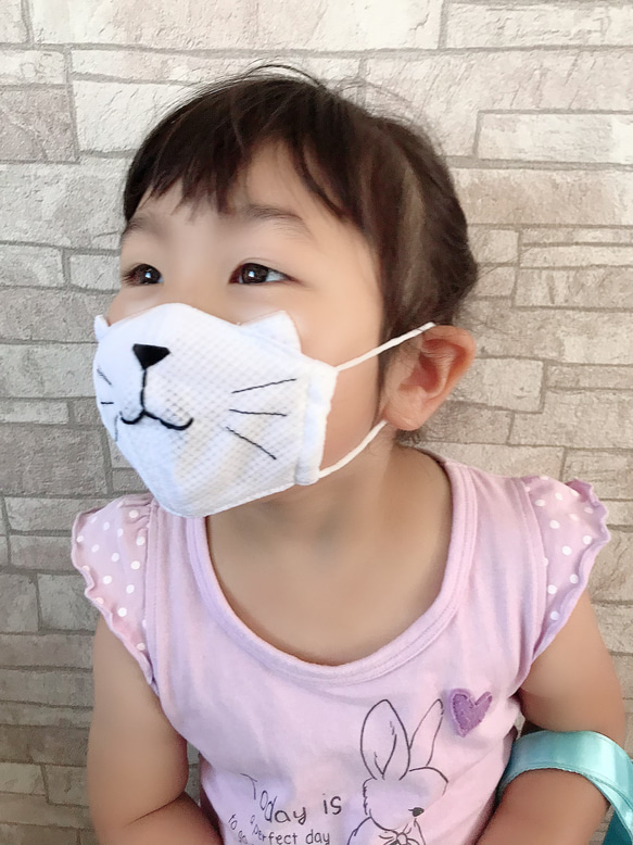 【幼児用】 オールシーズンマスク　ねこマスク　ねこちゃんインナーマスク　 8枚目の画像