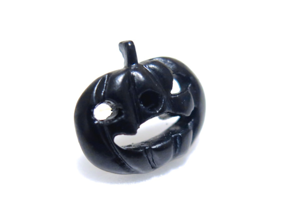 宙に浮いた黒猫のピアス＆イヤリング (カボチャ) 2枚目の画像