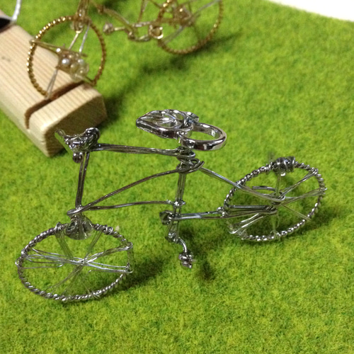≪1点もの≫ミニチュア自転車-silver-2 その他置物 KDkid's 通販