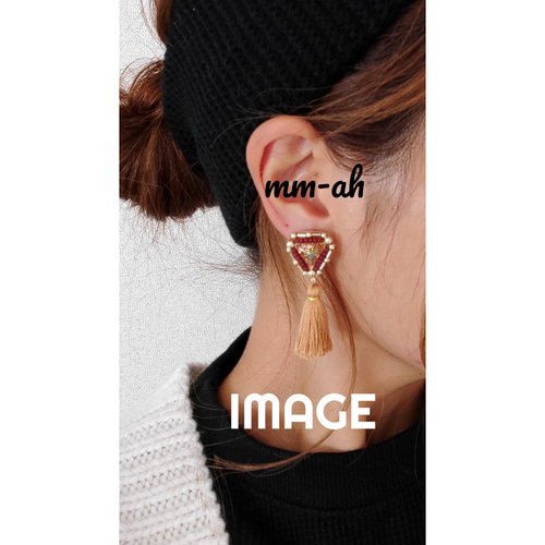 再販♡エスニック♡コンチョ✢タッセルピアス ピアス（スタッド・一粒 