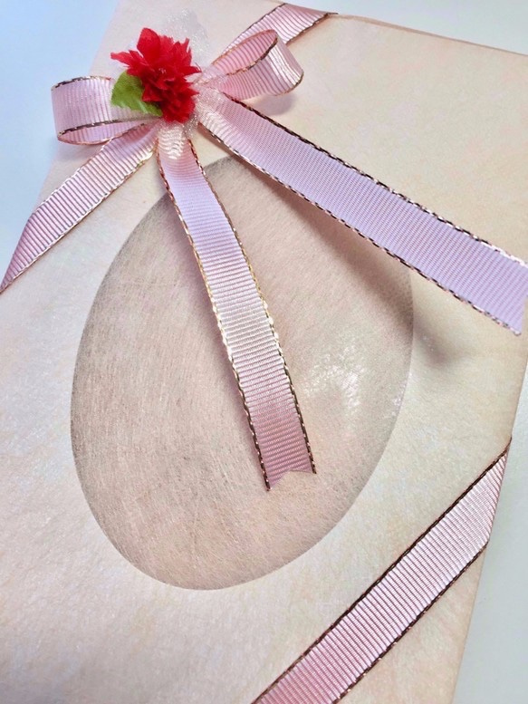 草木染 桜刺繍ハンカチ（桜色） 4枚目の画像