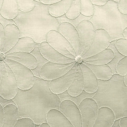 新色 草木染刺繍ハンカチ　マーガレット（ライムイエロー） 4枚目の画像