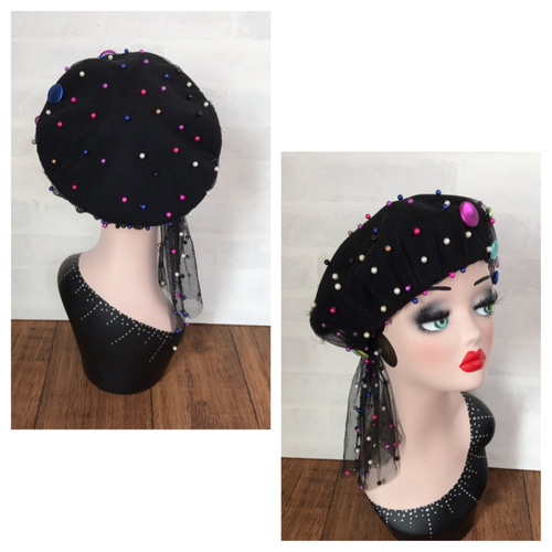 超美品！coco&ami ベレー帽　星座〜MOON☆ 星座～MOON☆ ベレー帽・ハンチング Coco&Ami(こことあみ) 通販