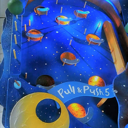 木製のピンボール(星空LED仕様)~PULL & PUSH 5 1枚目の画像