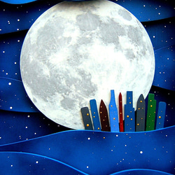 暗闇で満月が光ます～月屋3240 5枚目の画像
