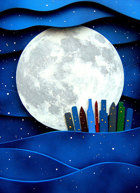 暗闇で満月が光ます～月屋3240 5枚目の画像