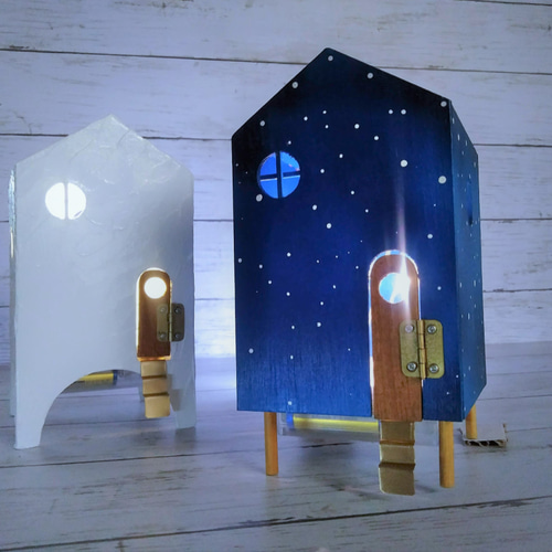 ☆アート☆星の家と家灯 2点のセット販売です。 立体・オブジェ GOTTA 