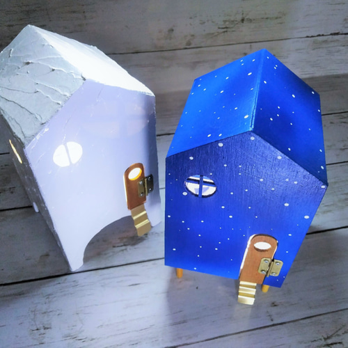 ☆アート☆星の家と家灯 2点のセット販売です。 立体・オブジェ GOTTA 