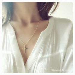 cross gold necklace 1枚目の画像