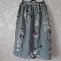 フランスリネンのフレアースカート 4枚目の画像