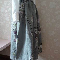 フランスリネンのフレアースカート 5枚目の画像