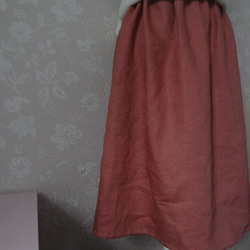 ふんわり100％リネンスカート☆キューピッドピンク 4枚目の画像