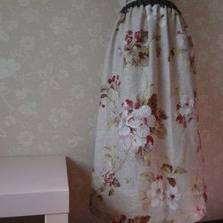ヨーロッパリネンのフレアースカート☆English flower 5枚目の画像