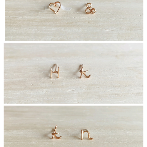 イニシャルピアス☆彡 - ピアス(両耳用)