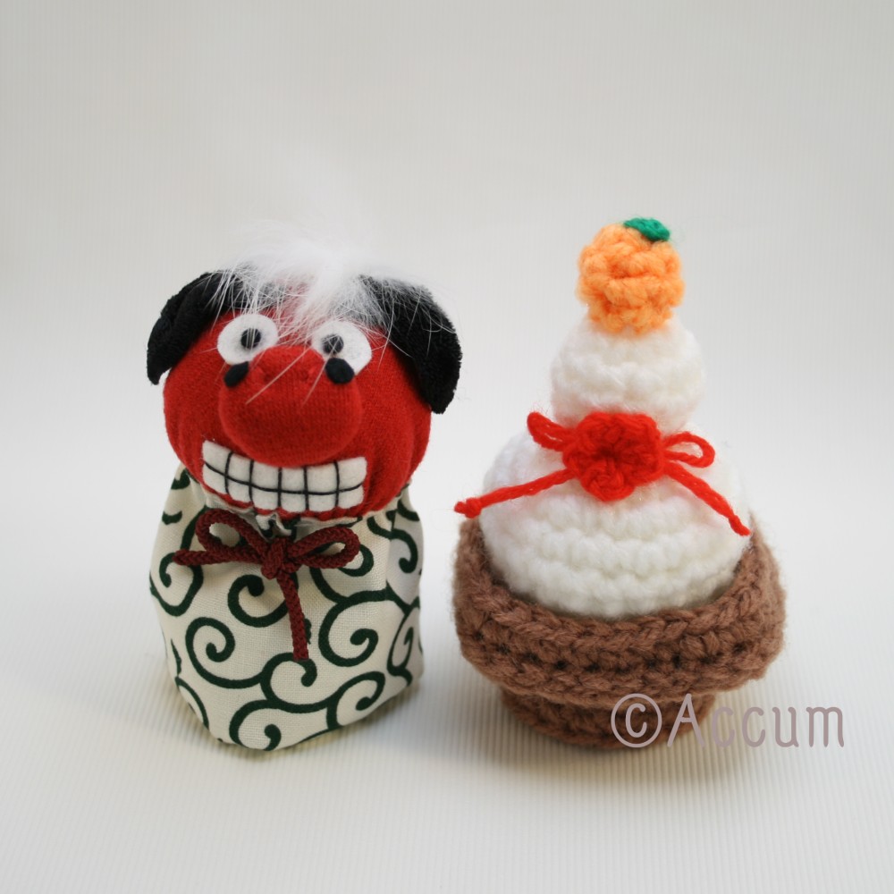 年内お届け終了。獅子舞あみぐるみ。鏡もち。門松あみぐるみ。へびさんあみぐるみ。 あみぐるみ鏡餅と獅子舞くん あみぐるみ chii. 通販 10732938｜Creema