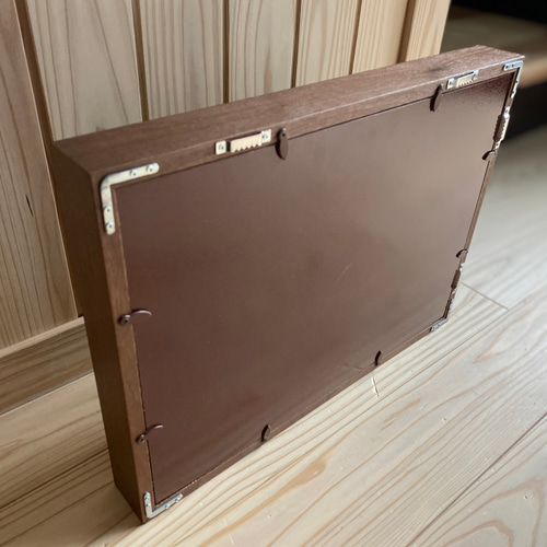 苔フレームスクエア 水やり入らず！title「朧月夜」濃茶 ドライ