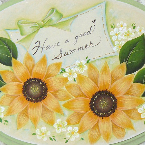 ひまわりのプレート❤受注製作（トールペイント） 表札・ネーム