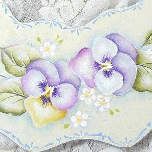 トールペイント(アッセンデルフト) リース大 トールペイント❤パンジー