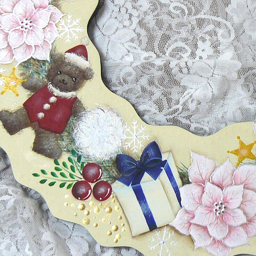 トールペイント　クリスマスリース　くま ベアがかわいいクリスマスリース❤トールペイント リース andante 通販