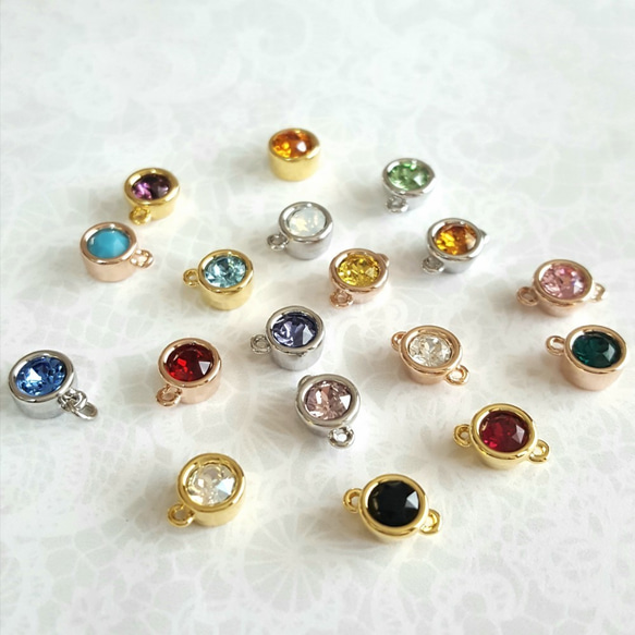 全24色★一粒の誕生石ブレスレット　アンクレット 3mm【送料無料】華奢アクセサリー 7枚目の画像