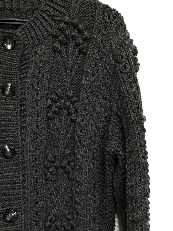 完全ハンドメイド 棒編みセーター 2枚目の画像