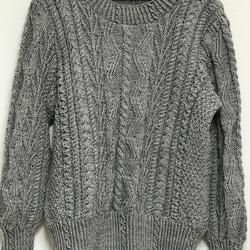 ※受注販売※完全手編みセーター 1枚目の画像