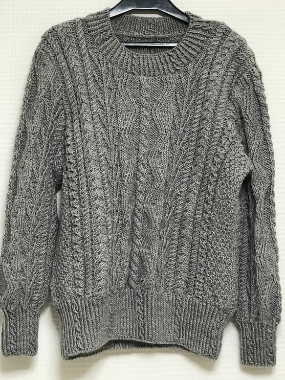 ※受注販売※完全手編みセーター 1枚目の画像