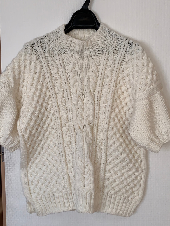 ※受注販売※暖かい手編みセーター 1枚目の画像