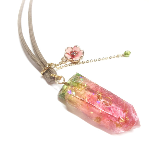 紅山桜水晶のペンダントB 4枚目の画像