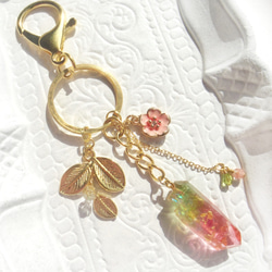 紅櫻桃水晶鑰匙扣（袋魅力）乙 第2張的照片
