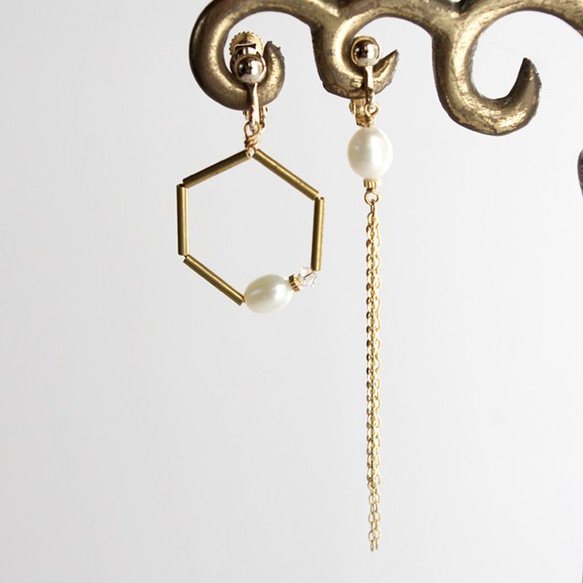 Hexagon Earrings 第2張的照片