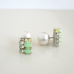 Bijou Pierced earrings (Light green) 第1張的照片