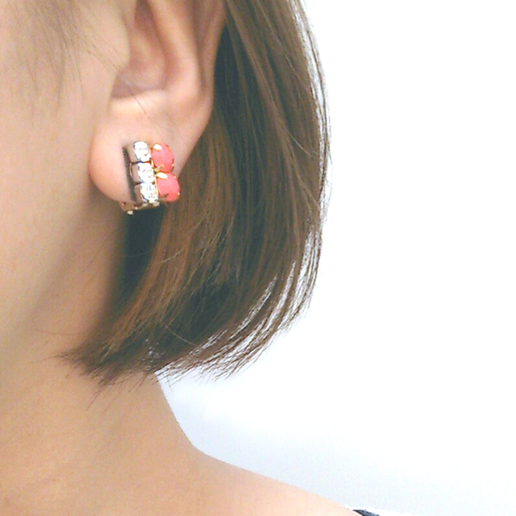 Bijou Pierced earrings (Light green) 第4張的照片